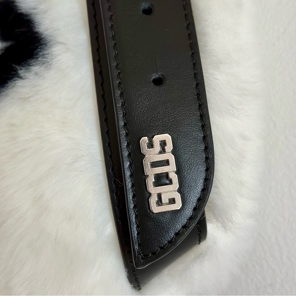 Gcds small Comma Faux Fur Logo shoulder bag black white combo - Picture 5 of 9